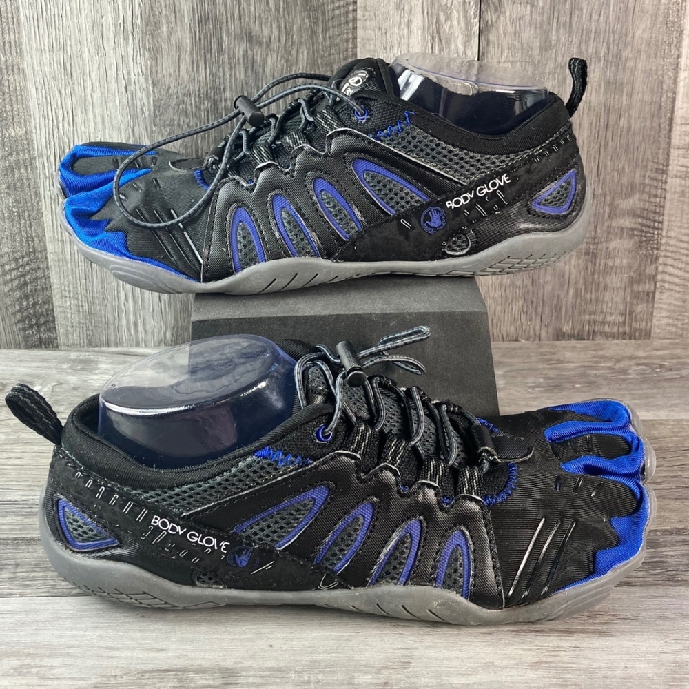 Body Glove 3T Barefoot Warrior Mens Water Shoes Black Royal Blue Size 9 3-Toe